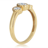 Luminesce Lab Grown Diamond Bezel Trilogy Ring in 9ct Yellow Gold