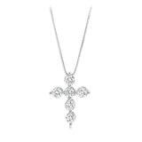 Luminesce Lab Grown 1 Carat Diamond Cross Pendant in Sterling Silver