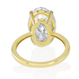 Luminesce Lab Grown 6 Carat Diamond Oval Solitaire Ring in 9ct Yellow Gold