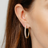Luminesce Lab Grown 1.90 Carat Diamond Hoop Earrings in Gold Plated Sterling Silver