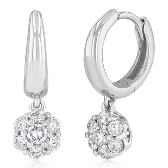 Luminesce Lab Grown 0.45 Carat Diamond Drop Earrings in Sterling Silver