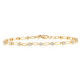 Luminesce Lab Grown 0.65 Carat Diamond Bracelet in Gold Plated Sterling Silver