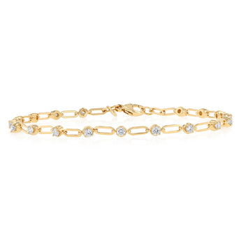 Luminesce Lab Grown 0.65 Carat Diamond Bracelet in Gold Plated Sterling Silver
