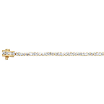 Luminesce Lab Grown 3 Carat Diamond Classic Bracelet in 9ct Yellow Gold