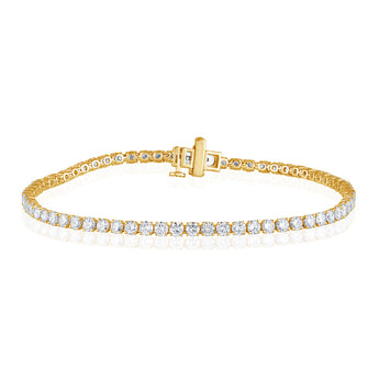 Luminesce Lab Grown 4 Carat Diamond Classic Bracelet in 9ct Yellow Gold