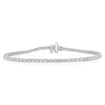 Luminesce Lab Grown 4 Carat Diamond Classic Bracelet in 9ct White Gold