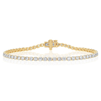 Luminesce Lab Grown 5 Carat Diamond Classic Bracelet in 9ct Yellow Gold