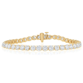 Luminesce Lab Grown 9 Carat Diamond Classic Bracelet in 9ct Yellow Gold