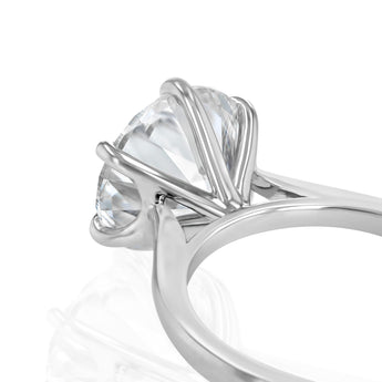 Luminesce Lab Grown 4 Carat Diamond Solitaire Ring in Sterling Silver