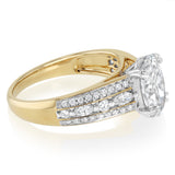 Luminesce Lab Grown 2 Carat Diamond Ring in 9ct Yellow and White Gold