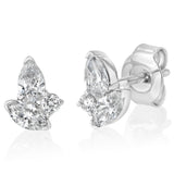 Luminesce Lab Grown 1/2 Carat Diamond Stud Earrings in 9ct White Gold
