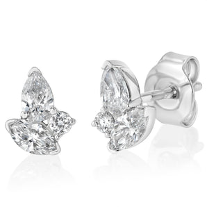 Luminesce Lab Grown 1/2 Carat Diamond Stud Earrings in 9ct White Gold