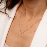 Personalised 9ct Yellow Gold Initial A Pendant with Luminesce Lab Grown Diamonds