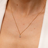 Personalised 9ct Yellow Gold Initial B Pendant with Luminesce Lab Grown Diamonds