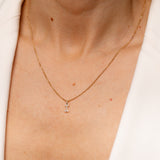 Personalised 9ct Yellow Gold Initial I Pendant with Luminesce Lab Grown Diamonds