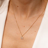 Personalised 9ct Yellow Gold Initial W Pendant with Luminesce Lab Grown Diamonds