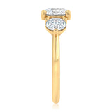 Luminesce Lab Grown 2.6 Carat Diamond Trilogy Ring in 9ct Yellow Gold