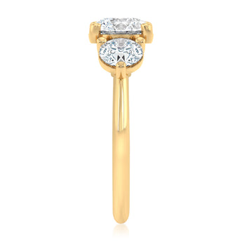 Luminesce Lab Grown 2.6 Carat Diamond Trilogy Ring in 9ct Yellow Gold
