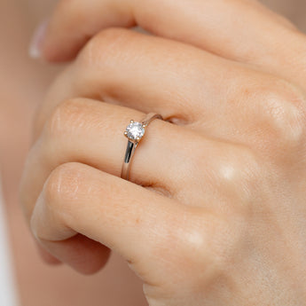 Luminesce Lab Grown 1/3 Carat Diamond Solitaire Ring in 9ct Yellow Gold and Sterling Silver