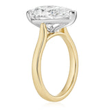 Luminesce Lab Grown 5 Carat Diamond Pear Solitaire Ring in 9ct Yellow and White Gold