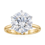 Luminesce Lab Grown 5 Carat Diamond Brilliant Solitaire Ring in 9ct Yellow Gold