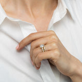 Luminesce Lab Grown 2.9 Carats with 2 Carats Centre Brilliant Diamond Bridal Set in 9ct Yellow Gold