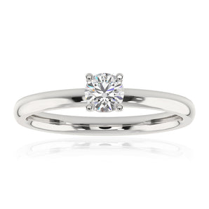 Luminesce Lab Grown 1/3 Carat Diamond Solitaire Ring in Sterling Silver