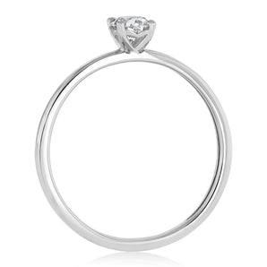 Luminesce Lab Grown 1/3 Carat Diamond Solitaire Ring in Sterling Silver