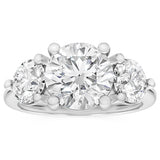 Luminesce Lab Grown 2.60 Carat Diamond Trilogy Ring in Sterling Silver