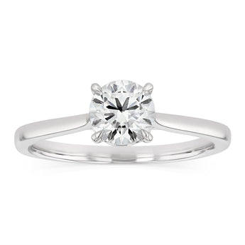 Luminesce Lab Grown 1 Carat Diamond Solitaire Ring in Sterling Silver