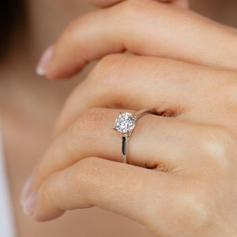 Luminesce Lab Grown 1 Carat Diamond Solitaire Ring in Sterling Silver