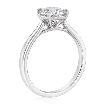 Luminesce Lab Grown 1.50 Carat Diamond Solitaire Ring in Sterling Silver