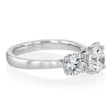 Luminesce Lab Grown 2 Carat Diamond Trilogy Ring in Sterling Silver