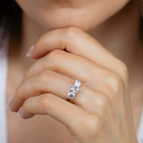 Luminesce Lab Grown 2 Carat Diamond Trilogy Ring in Sterling Silver