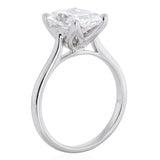 Luminesce Lab Grown 3 Carat Diamond Radiant Solitaire Ring in Sterling Silver