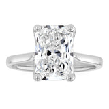Luminesce Lab Grown 3 Carat Diamond Radiant Solitaire Ring in Sterling Silver