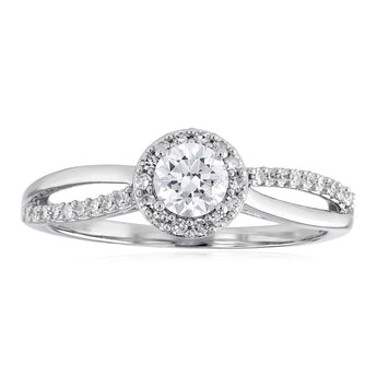 Luminesce Lab Grown 1/2 Carat Diamond Ring in Sterling Silver