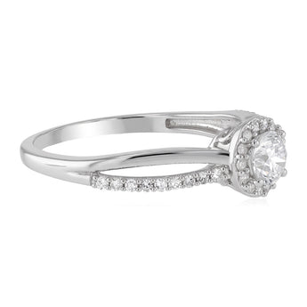 Luminesce Lab Grown 1/2 Carat Diamond Ring in Sterling Silver
