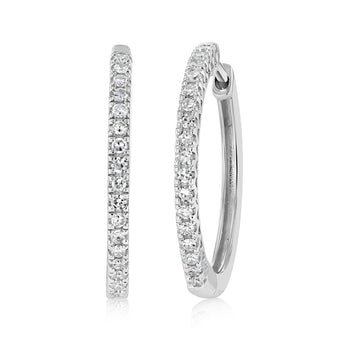 Luminesce Lab Grown 1/6 Carat Diamond Hoop Earrings in Sterling Silver