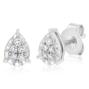 Luminesce Lab Grown 1/10 Carat Diamond Stud Earrings in Sterling Silver