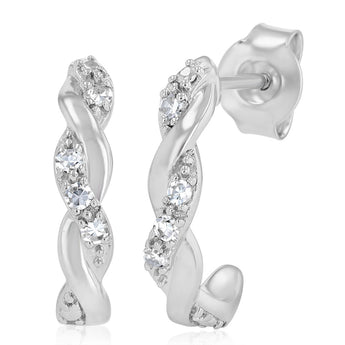 Luminesce Lab Grown 1/10 Carat Diamond Drop Earrings in Sterling Silver