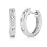 Luminesce Lab Grown 1/10 Carat Diamond Hoop Earrings in Sterling Silver