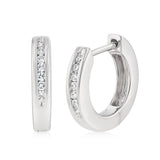 Luminesce Lab Grown 1/10 Carat Diamond Hoop Earrings in Sterling Silver