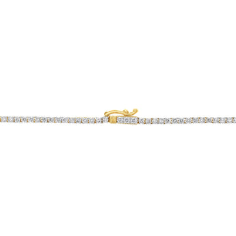Luminesce Lab Grown 6 Carat Diamond Tennis Necklace in 9ct Yellow Gold