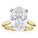 Luminesce Lab Grown 5 Carat Oval Diamond Solitaire Ring in 9ct Yellow Gold