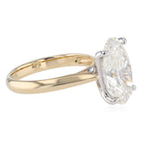 Luminesce Lab Grown 5 Carats Oval Diamond Solitaire Ring in 9ct Yellow Gold