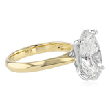Luminesce Lab Grown 5 Carat Oval Diamond Solitaire Ring in 9ct Yellow Gold