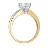 Luminesce Lab Grown 1.5 Carat Diamond Ring with 1 Carat Centre Diamond in 9ct Yellow Gold