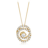 Luminsce Lab Grown 1/4 Carat Diamond Pendant on 45cm Chain in 9ct Yellow Gold