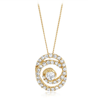 Luminsce Lab Grown 1/4 Carat Diamond Pendant on 45cm Chain in 9ct Yellow Gold